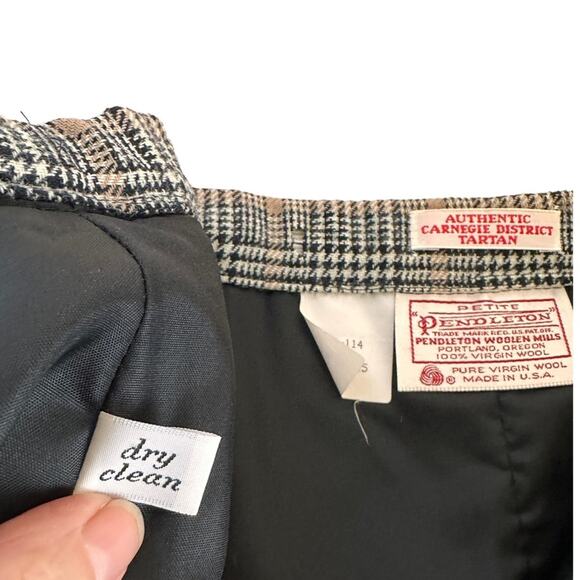 Vtg Pendleton Skirt 80s Wool Pure Virgin Authentic Carnegie District Plaid W 27" - Picture 13 of 16